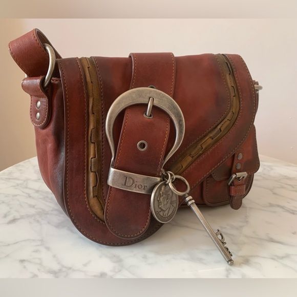 Vintage 90’s Christian Dior Gaucho Petit  Saddle Bag - Picture 4 of 6
